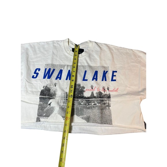 Spirit Jersey SWAN LAKE Pedal To The Metal Crop Top NWT Women’s L‎ Short Sleeve - Picture 9 of 10
